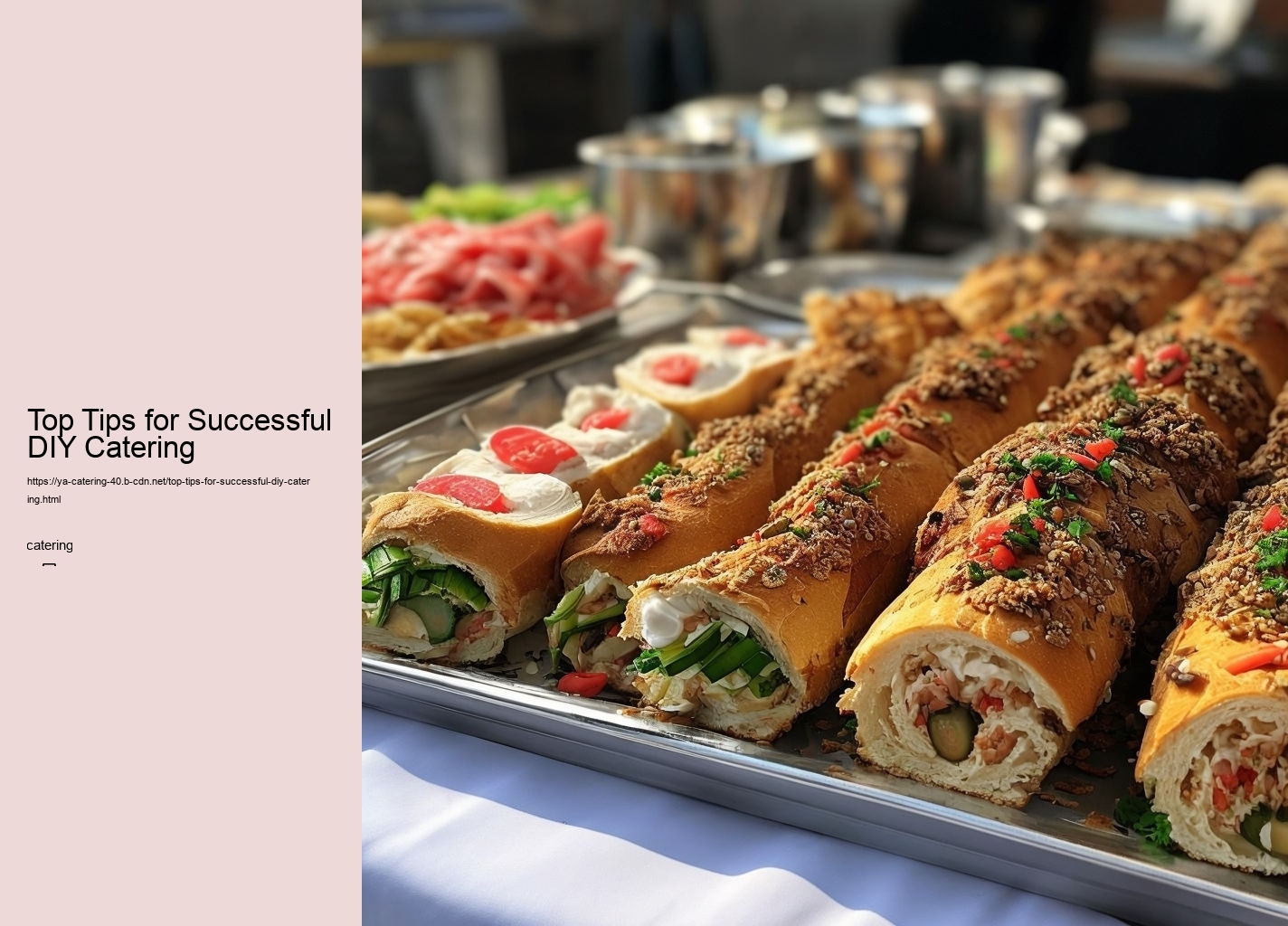 Top Tips for Successful DIY Catering